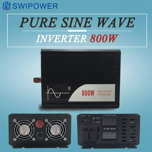 800W pure sine wave solar power inverter DC 12V 24V 48V  to AC 110V 220V - 54 Energy - Renewable Energy Store
