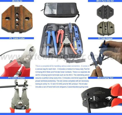 Crimping Tool for 2.5/4/6mm2 Solar Cable Solar Connector Crimping Tool Kits Crimping/Cutting/Stripping Tools with Cable R&amp;X - 54 Energy - Renewable Energy Store