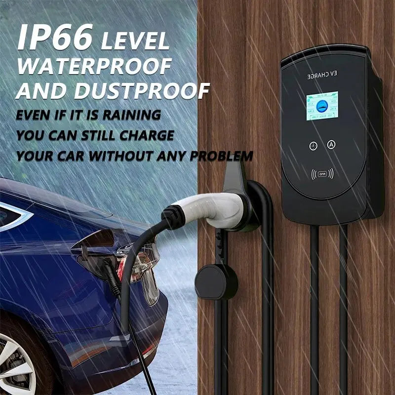 EV Charger 32A 7.6KW Electric Vehicle Car Charger EVSE Wallbox 3Phase 22KW 11KW Type2 Cable IEC62196-2 Socket APP Control - 54 Energy - Renewable Energy Store