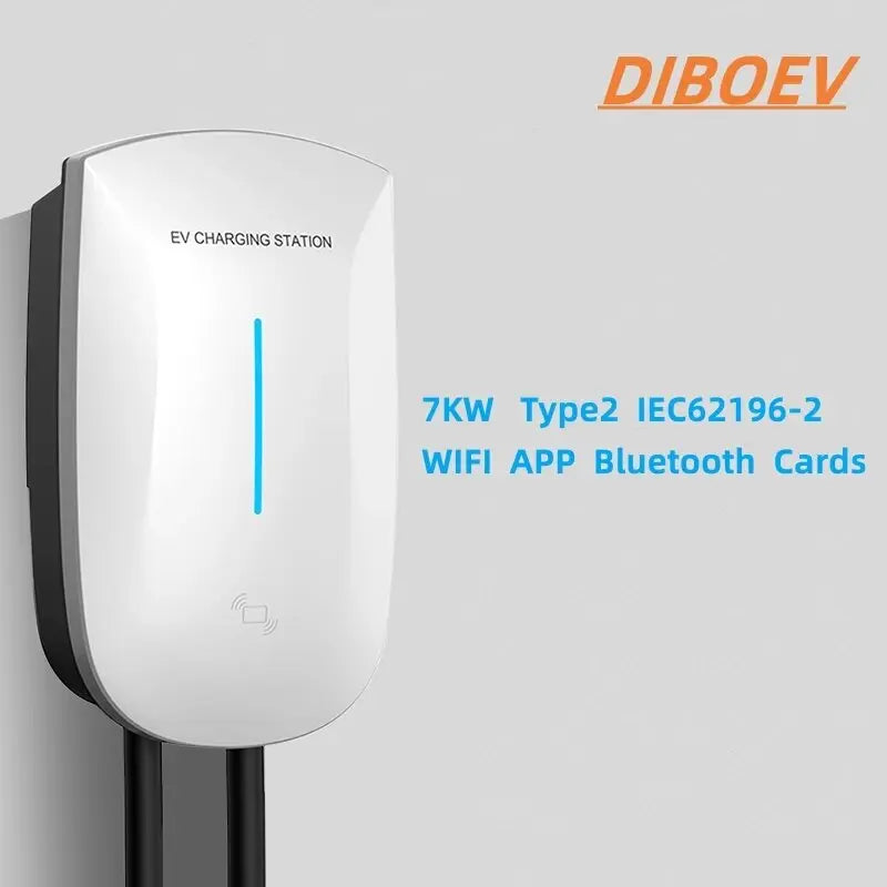 EV Charger Type2 22KW 3Phase Current Adjustable EVSE Wallbox WIFI APP BT Version for Electric Vehicle Car Charging Station - 54 Energy - Renewable Energy Store