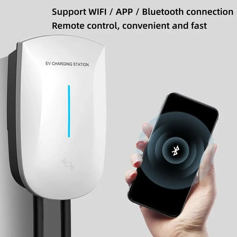 EV Charger Type2 22KW 3Phase Current Adjustable EVSE Wallbox WIFI APP BT Version for Electric Vehicle Car Charging Station - 54 Energy - Renewable Energy Store