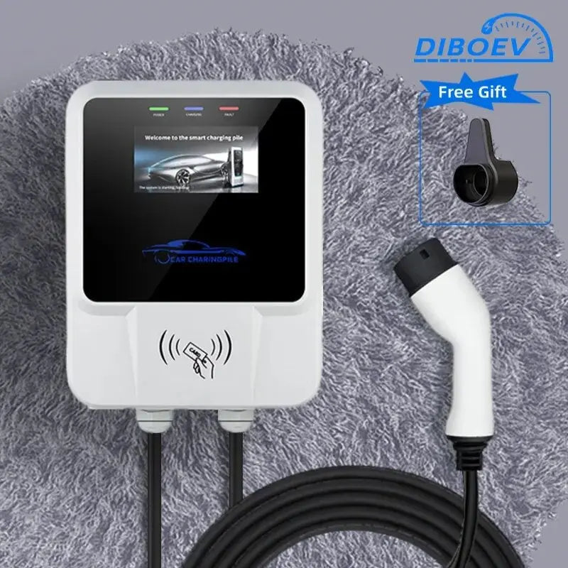 EV Charging Station 7/11/22KW Electric Vehicle Car Charger 32A EVSE Wallbox Wallmount Type2 IEC62196 Type1 with APP Wifi Cards - 54 Energy - Renewable Energy Store