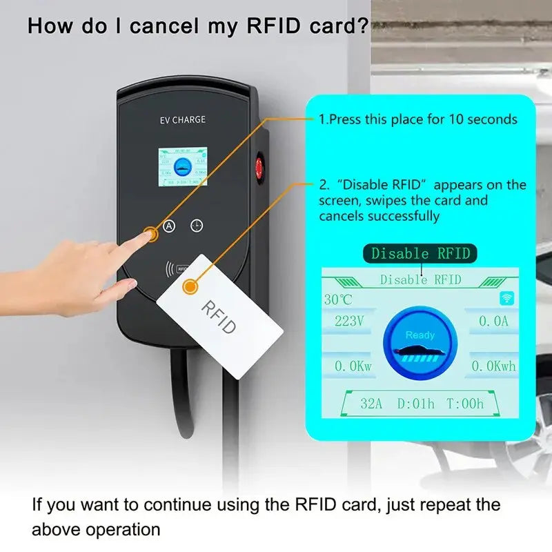 EVSE Wallbox J1772 Adapter Type1 Cable 32A 7.6KW EV Charger Wallmount Charging Station APP Control for Electric Car - 54 Energy - Renewable Energy Store