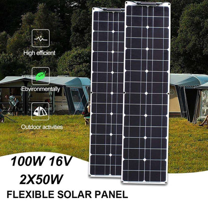 Solar Panel  50 Watt Flexible150/200 W Waterproof Narrow 12/24v Monocrystalline - 54 Energy - Renewable Energy Store