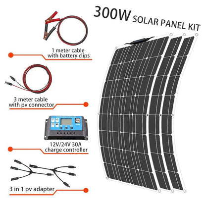 Solar Panel Kit Complete 400/300/200/100 Watts Flexible Solar 12V - 54 Energy - Renewable Energy Store