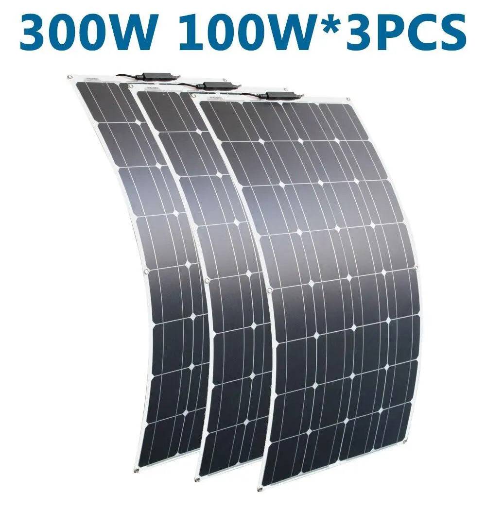 Solar Panel Power Kit 100w 200W 400w Flexible Panei 12V 24V 48V  ip67 s Solares Panneau Solaire Monocrystalline Complete Home Kit - 54 Energy - Renewable Energy Store