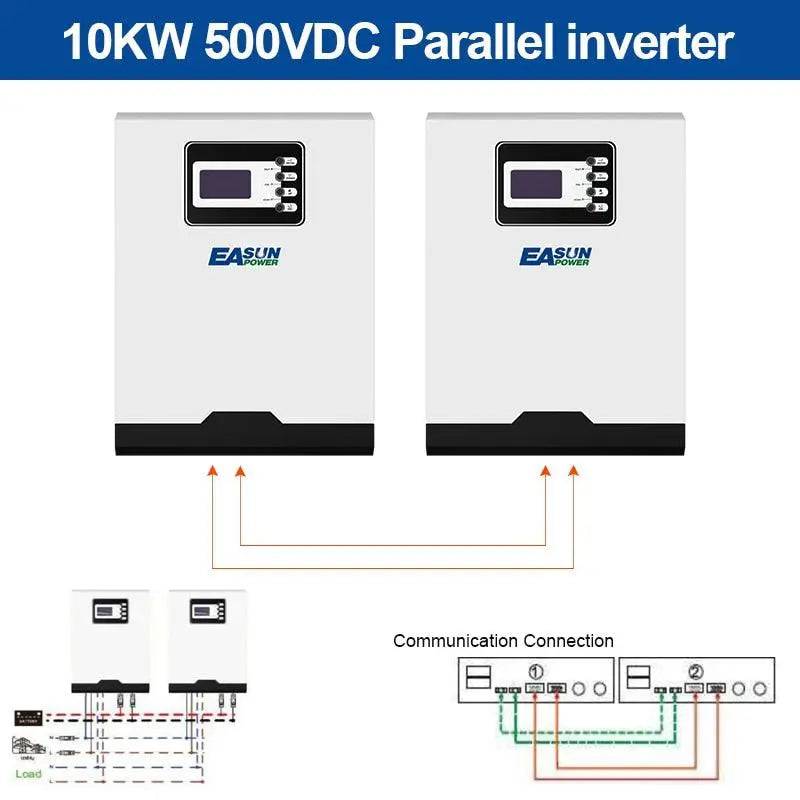 Bluetooth Solar Inverter 11000W Off Grid Pure Sine Wave Inverter 500Vdc 100A MPPT 48V Battery Charger parallel 1 Phase&amp;3 Phase - 54 Energy - Renewable Energy Store