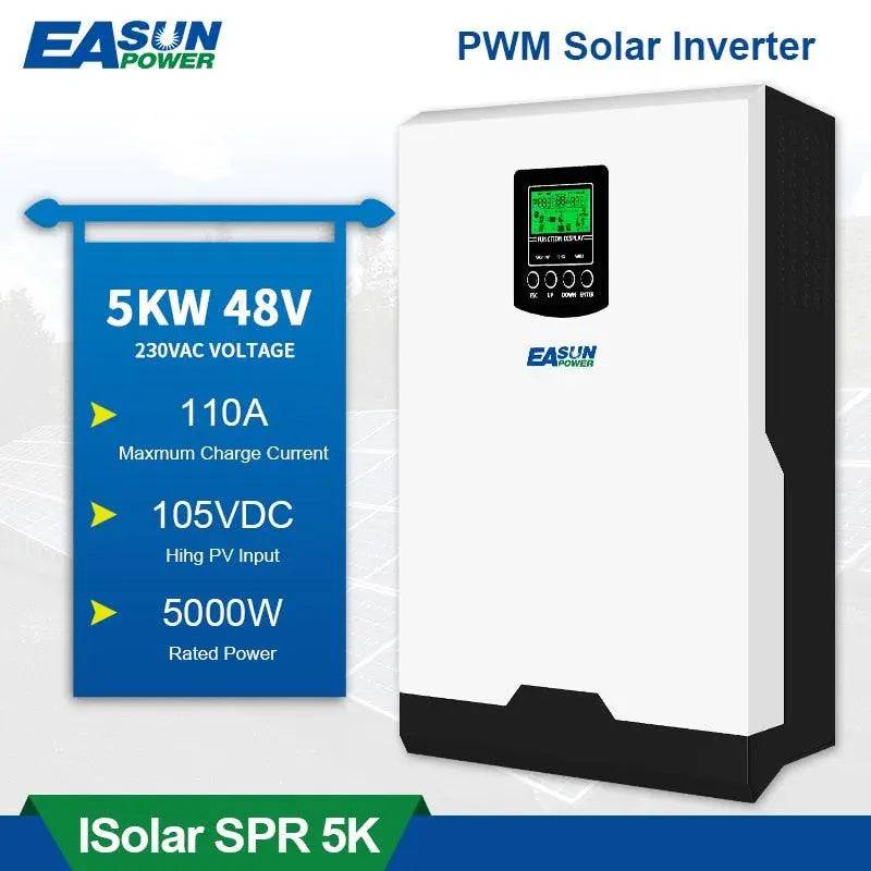 Solar Inverter 5KW Output Pure Sine Wave 220VAC Solar Charge Controller With 60A AC Charge  50A PWM 48V - 54 Energy - Renewable Energy Store