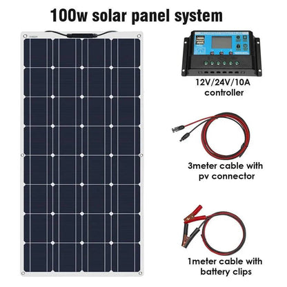 Solar Panel Mono Flexible 200W 100W  10A/20A 12/24V - 54 Energy - Renewable Energy Store