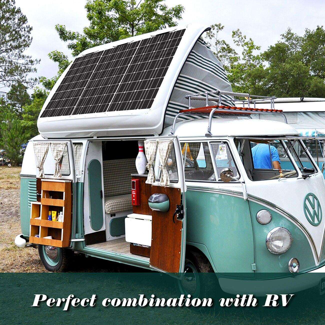 Solar Panel 200W Flexible 20A Solar 12V 24V  Controller Cables Module Car/RV/Boat Vans Camping Solar Battery - 54 Energy - Renewable Energy Store