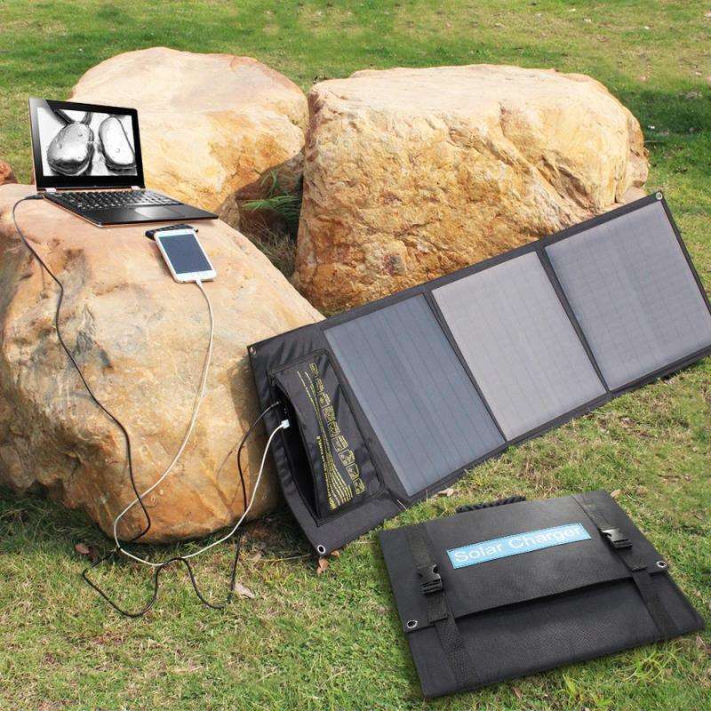 Solar Panel 60w Foldable DC18v Usb 5v 12v Charge Mobile Portable Solar Charger Laptop Car Camping Home Externa Battery - 54 Energy - Renewable Energy Store