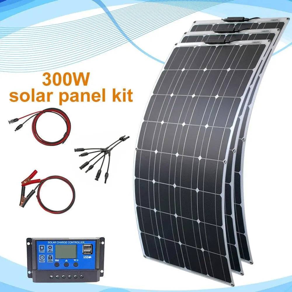 a solar panel kit with a battery and wires