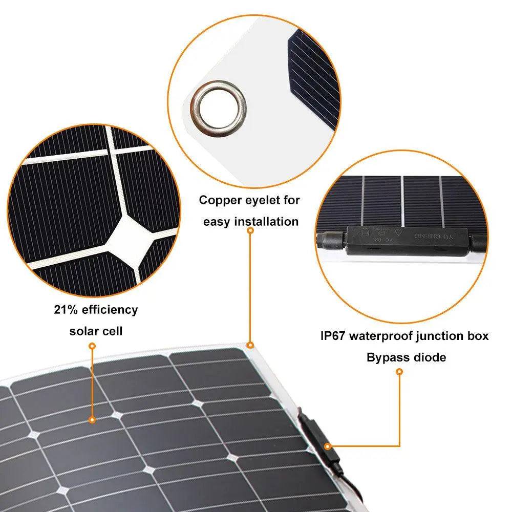 Solar Panel Monocrystalline Charger 500w 300w 200w Energy Systems 12v  Cell Diy  Module Camping Car - 54 Energy - Renewable Energy Store