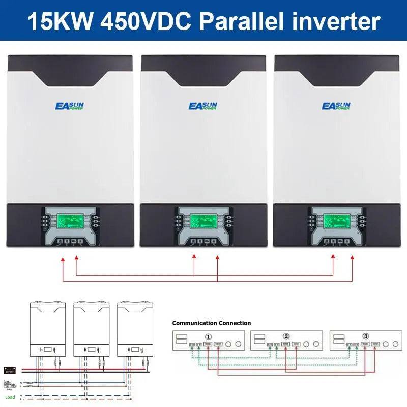 Solar Inverter 5000VA/5000W 15KW  Battery Charger 3Phase 80A MPPT Parallel Inverter 48V 230VAC 380V Pure Sine Wave Hybrid Inverter With - 54 Energy - Renewable Energy Store