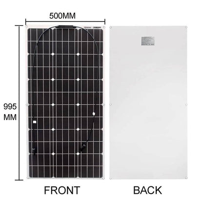 Solar Panel  Flexible 300w Fotovoltaic Panel Solar 100w 12V Kit 200w Complete Charge Battery/Motorhome/Camper Van - 54 Energy - Renewable Energy Store