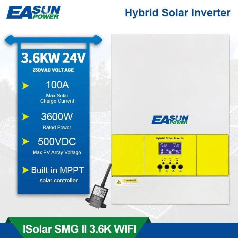 Solar Inverter 3600W  MPPT 100A  Solar Charger 220V Pure Sine Wave Off Grid Inverter PV 4000W 500VDC Input No Battery - 54 Energy - Renewable Energy Store