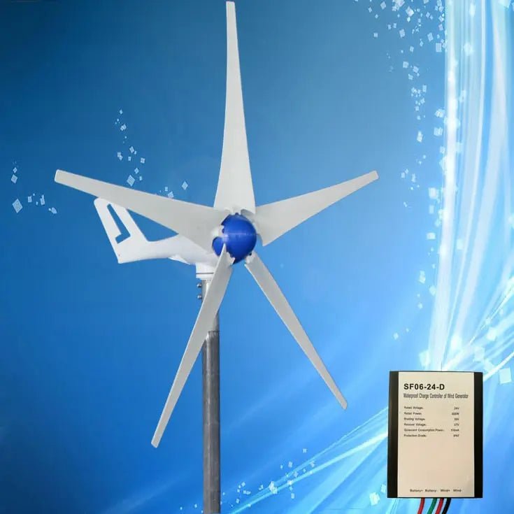 Wind Generator with Build-in Rectifier, Three or Five Blades Optional + Wind Controller 400W 12VDC/24VDC - 54 Energy - Renewable Energy Store