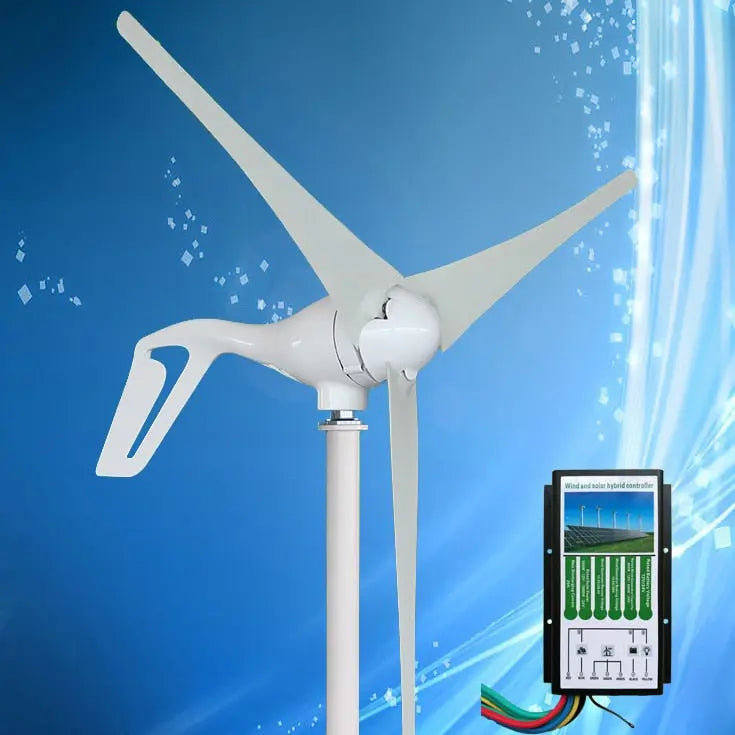2023 New Arrival Mini Wind Turbine Generator 400W Wind Power Generator, Combine with Hybrid Wind Solar Controller 12V/24V Auto - 54 Energy - Renewable Energy Store
