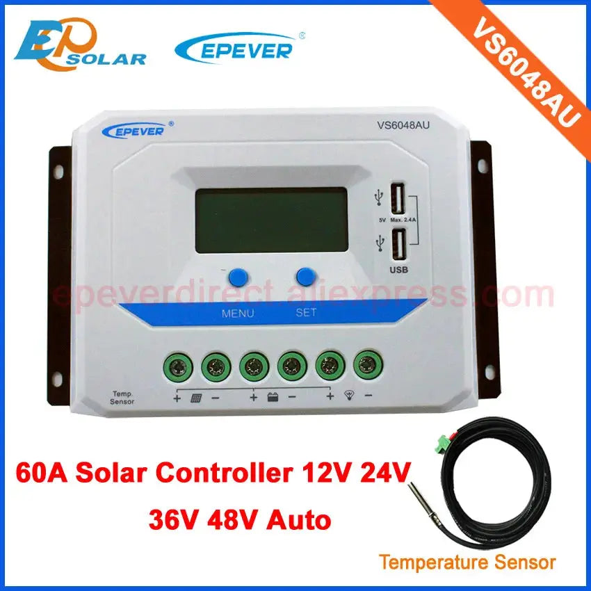 regulators for home solar panel system use VS6048AU USB output charge for electronic device 60A 60amp - 54 Energy - Renewable Energy Store