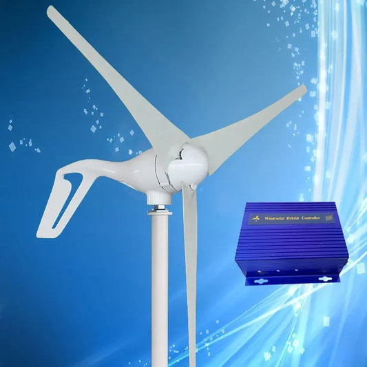 2023 New Arrival 400W Wind Turbine Generator + Wind/Solar Hybrid Controller (Max 600W Wind Turbine, Max 300W Solar Panel) - 54 Energy - Renewable Energy Store