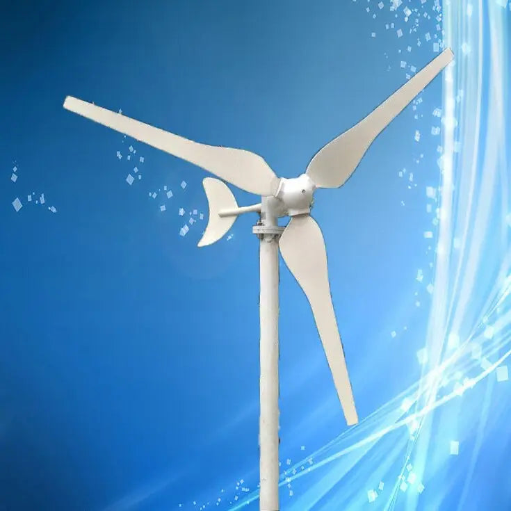 Low Wind Speed 50W 12VDC/24VDC 12VAC/24VAC Wind Power Max 65W Wind Turbine Generator 3PCS Blades + Wind Controller Optional