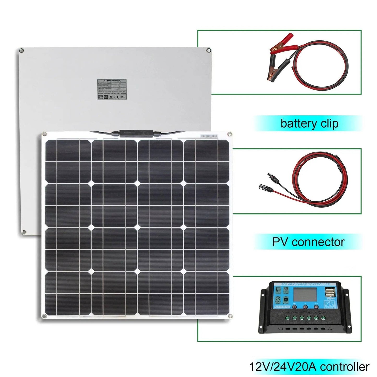 Solar Painel 100w 50w  150w Powerbank Battery 12v Cell Complete Charger Panel System Home Completo Camping Kit - 54 Energy - Renewable Energy Store