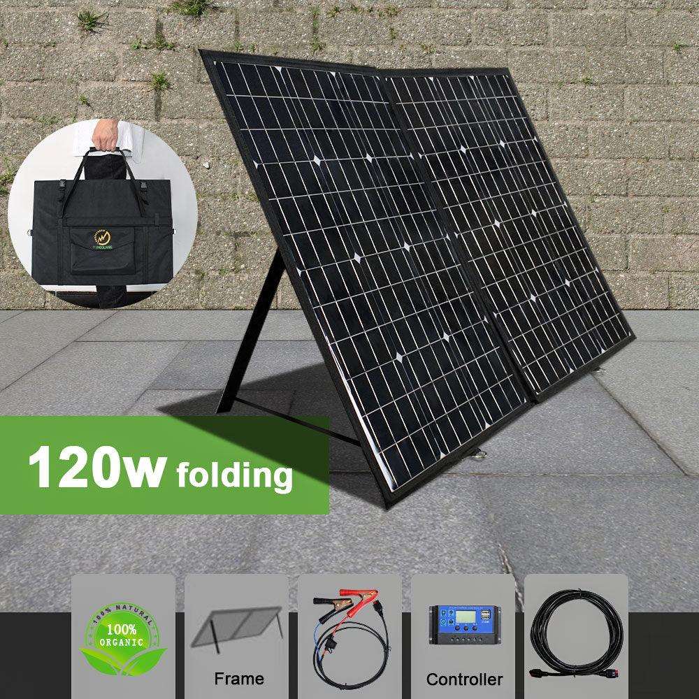 Solar Panel 120W 180W Portable Outdoor Foldable 12V Flexible Camping Boat RV Travel Home Car Powered Charger Placa kits - 54 Energy - Renewable Energy Store