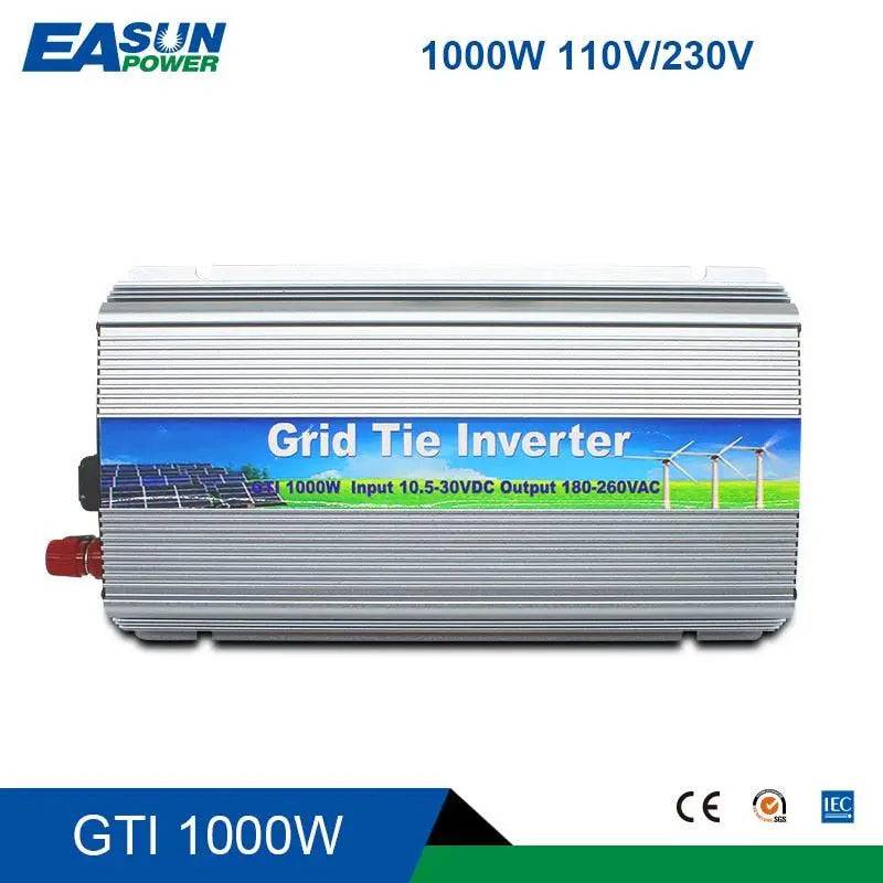 Grid Tie Solar  Inverter 1000W  Pure Sine Wave 10.5-28V or 20V-45V  vmp30V Solar Panel Micro On Grid Inverter - 54 Energy - Renewable Energy Store