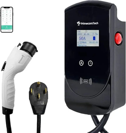 Smart Electric Vehicle Charging Station 220 V for Tesla and All EV Brands 30' Feet Length (25 Feet, NEMA 14-50p) - 54 Energy - Renewable Energy Store