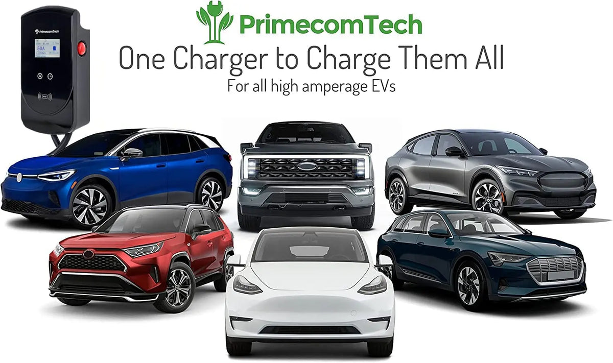 Smart Electric Vehicle Home Charging Station 220 Volt for Tesla and All EV Brands 30' Feet Length (25 Feet, NEMA 14-50p) 25 Feet NEMA 14-50p - 54 Energy - Renewable Energy Store