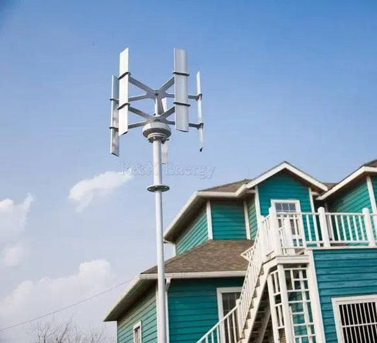 Mini Vertical Axis Wind Turbine Generator 10W 12VDC Windmill Generator Max 15w 5 Blades High Quality for Household Street - 54 Energy - Renewable Energy Store