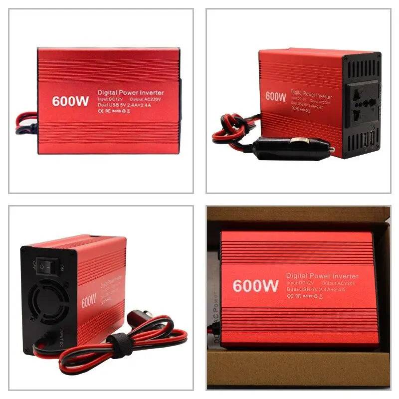 Power Converter Modified Sine Wave Universal Socket  12V /  220V / 600W - 54 Energy - Renewable Energy Store