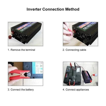 Pure Sine Wave Inverter 2000/3000/4000 W Power DC 12/24V To AC 220V Voltage 50/60HZWith LED - 54 Energy - Renewable Energy Store