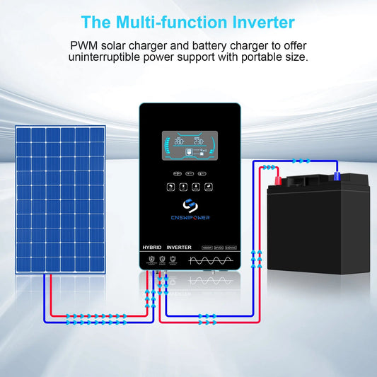 Pure sine wave 4.5kw 4500w hybrid inverter 24v 150A MPPT controller power supply sloar system - 54 Energy - Renewable Energy Store