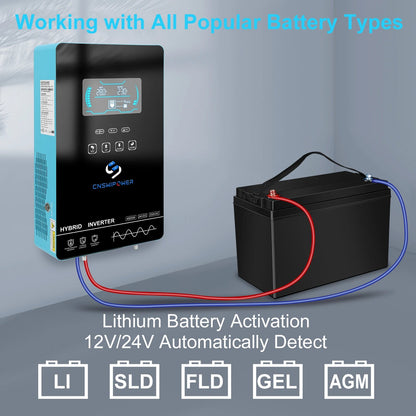 Pure sine wave 4.5kw 4500w hybrid inverter 24v 150A MPPT controller power supply sloar system - 54 Energy - Renewable Energy Store