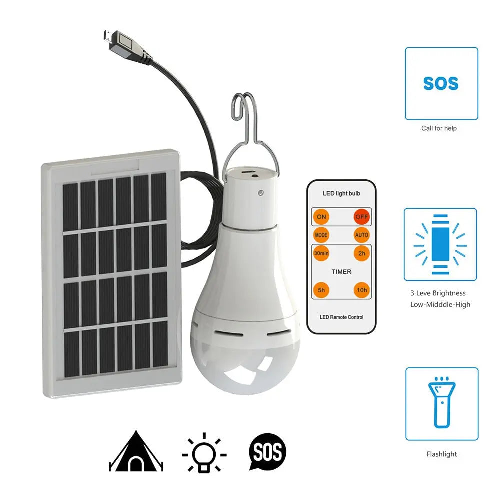 Portable Solar LED Lamp w/ USB Recharge for Camping & Fishing - 54 Energy - Renewable Energy Store