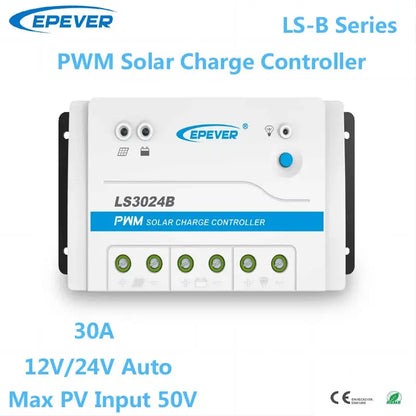 EPEVER 30A PWM Solar Charge Controller 12V 24V Auto LS3024B With RS485 Interface Solar Panel Regulator Accessory Optional - 54 Energy - Renewable Energy Store