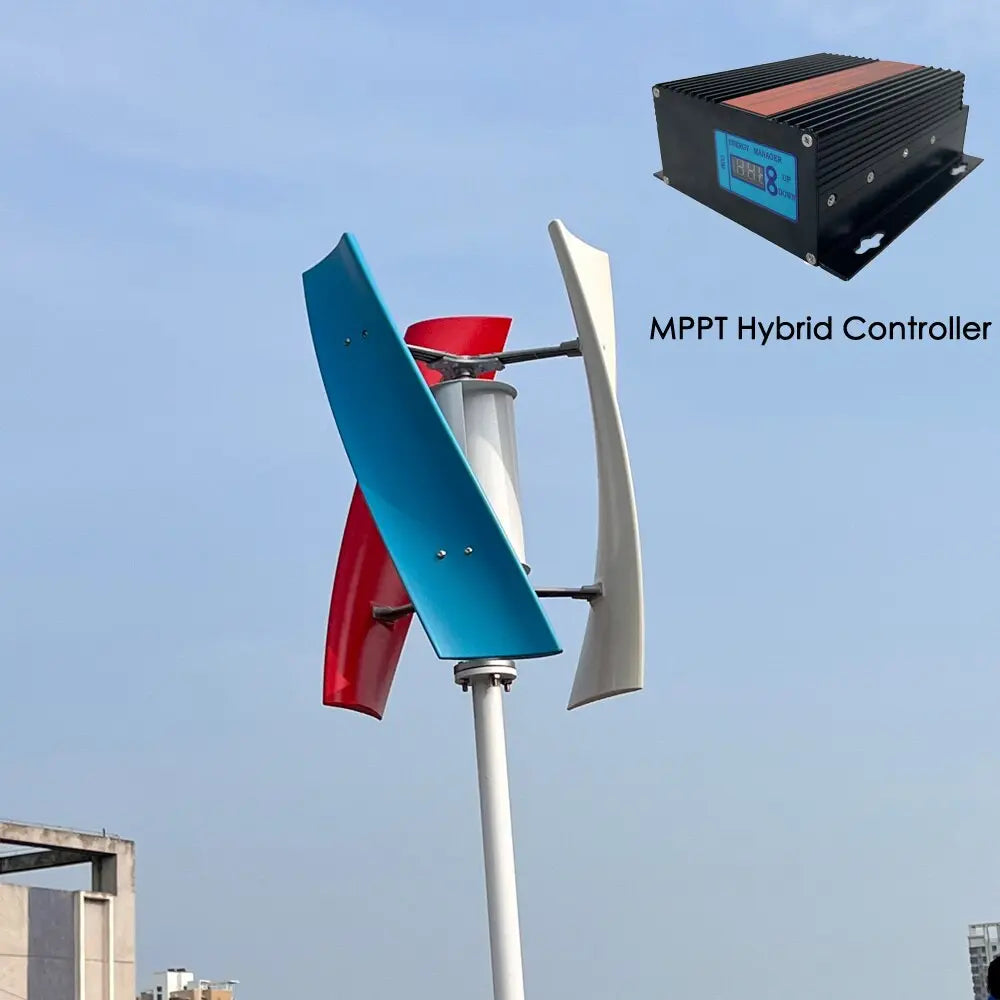 High Efficiency Free Energy Windmill 800w 1000w 1500w 12v/24v Vertical Axis Permanent Maglev Wind Turbine With MPPT Controller - 54 Energy - Renewable Energy Store