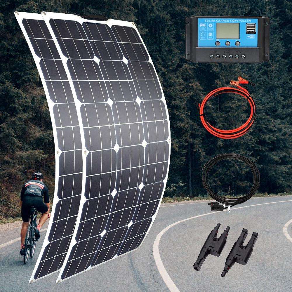 Solar Panel 100/200/300/400 W Flexible PWM Controller 12V/24V Battery Charger - 54 Energy - Renewable Energy Store