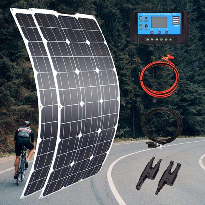 Solar Panel 100/200/300/400 W Flexible PWM Controller 12V/24V Battery Charger - 54 Energy - Renewable Energy Store