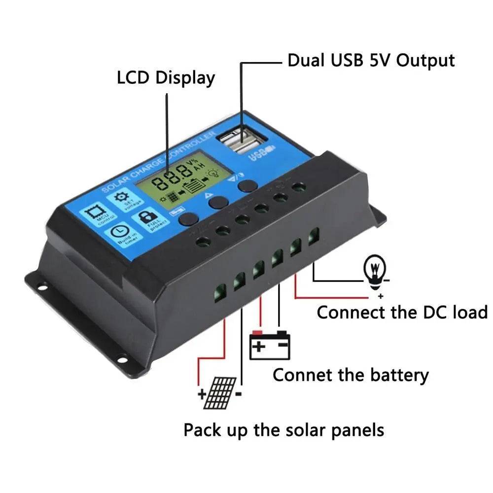 Solar Panel 100/200/300/400 W Flexible PWM Controller 12V/24V Battery Charger - 54 Energy - Renewable Energy Store