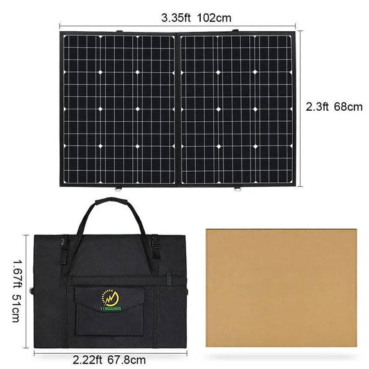 Solar Panel 120W 180W Portable Outdoor Foldable 12V Flexible Camping Boat RV Travel Home Car Powered Charger Placa kits - 54 Energy - Renewable Energy Store