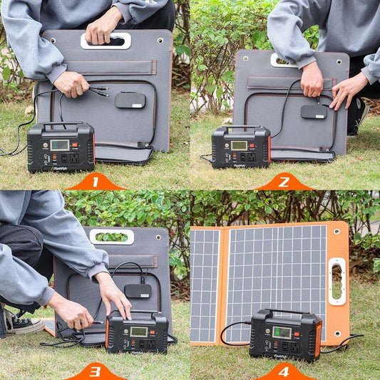Solar Panel 60 W  Portable 18V  Solar Charger with DC Output USB QC3.0 for Phones/Tablets Camping - 54 Energy - Renewable Energy Store
