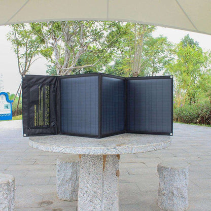 Solar Panel 60W Foldable Solar Charger Dual 5V USB 18V DC Output Waterproof Mobile Phone Camping Boats - 54 Energy - Renewable Energy Store