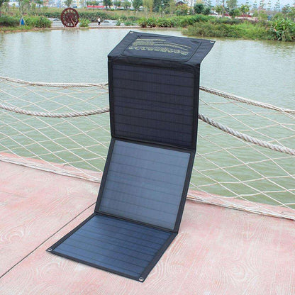 Solar Panel 60W Foldable Solar Charger Dual 5V USB 18V DC Output Waterproof Mobile Phone Camping Boats - 54 Energy - Renewable Energy Store