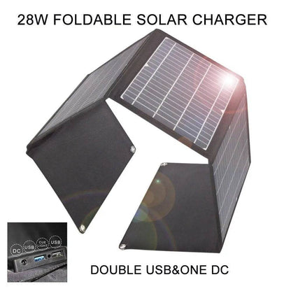 Solar Panel 60W Foldable Solar Charger Dual 5V USB 18V DC Output Waterproof Mobile Phone Camping Boats - 54 Energy - Renewable Energy Store