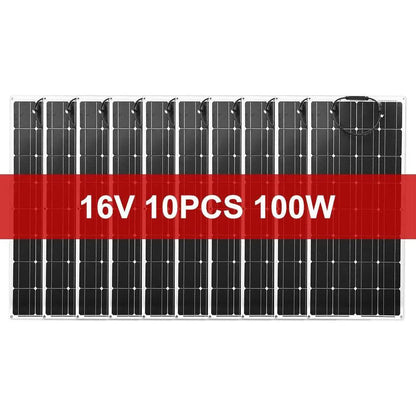 Solar Panel Flexible 100/200/300/1000 W 18V  Monocrystalline Car Battery 2PCS 18V9 - 54 Energy - Renewable Energy Store