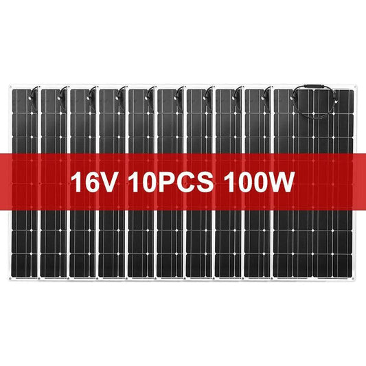 Solar Panel Flexible 100/200/300/1000 W 18V  Monocrystalline Car Battery 2PCS 18V9 - 54 Energy - Renewable Energy Store