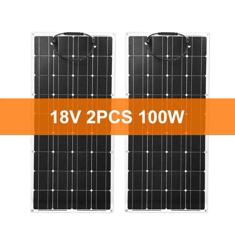 Solar Panel Flexible 100/200/300/1000 W 18V  Monocrystalline Car Battery 2PCS 18V9 - 54 Energy - Renewable Energy Store