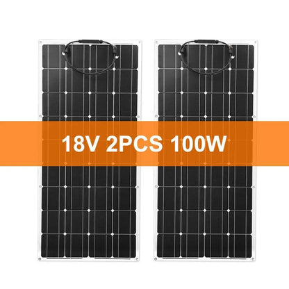 Solar Panel Flexible 100/200/300/1000 W 18V  Monocrystalline Car Battery 2PCS 18V9 - 54 Energy - Renewable Energy Store
